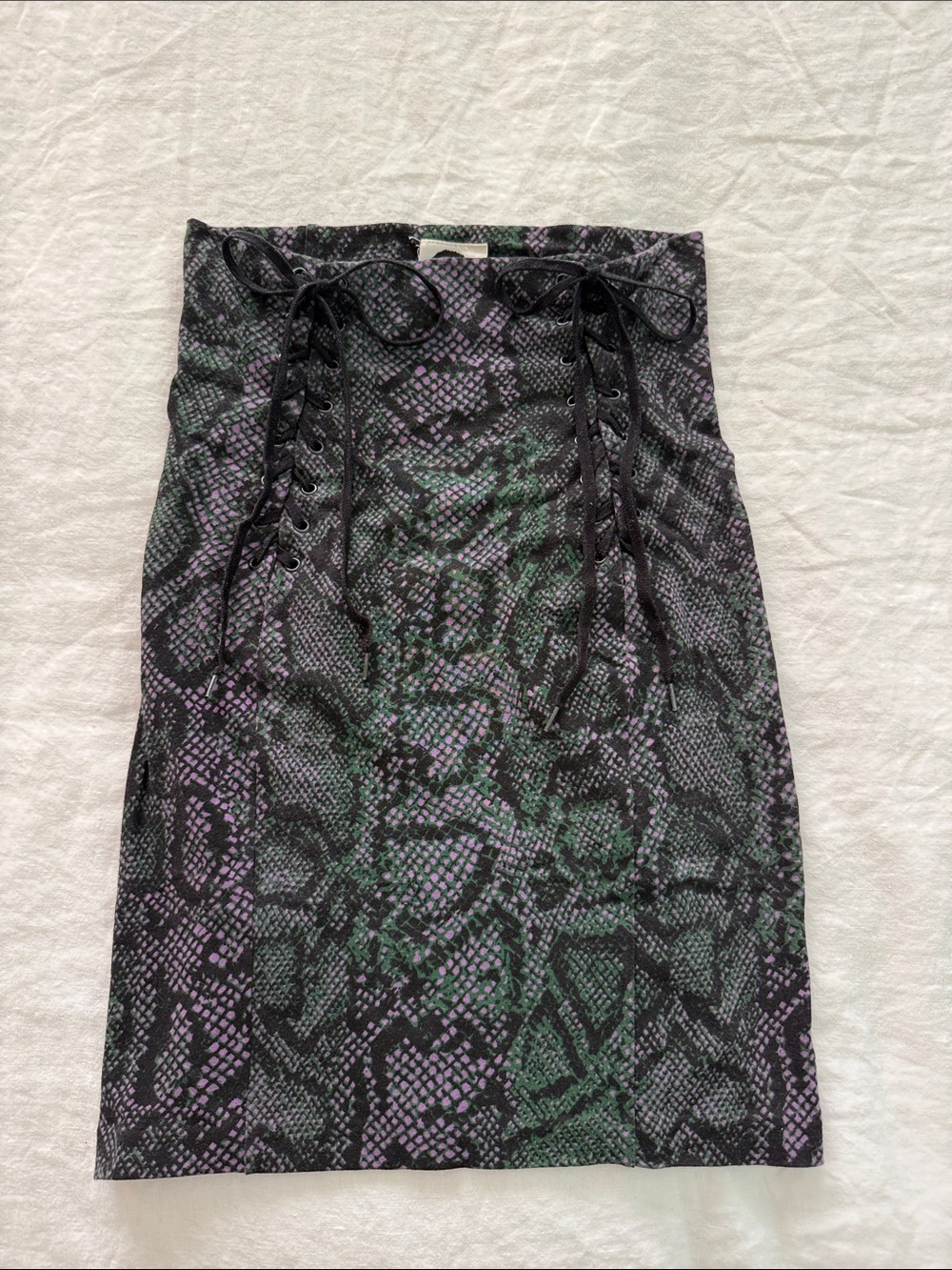 Vintage Betsey Johnson Archives Snakeskin Print Pencil Skirt